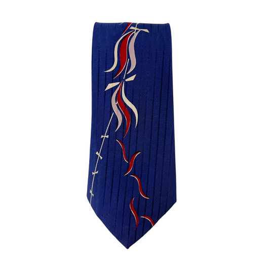 Vintage Purple Tie with Red and White Ribbon Kites