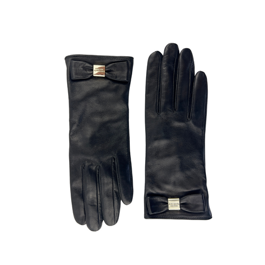 Kate Spade Leather Gloves with Bow on Wrist