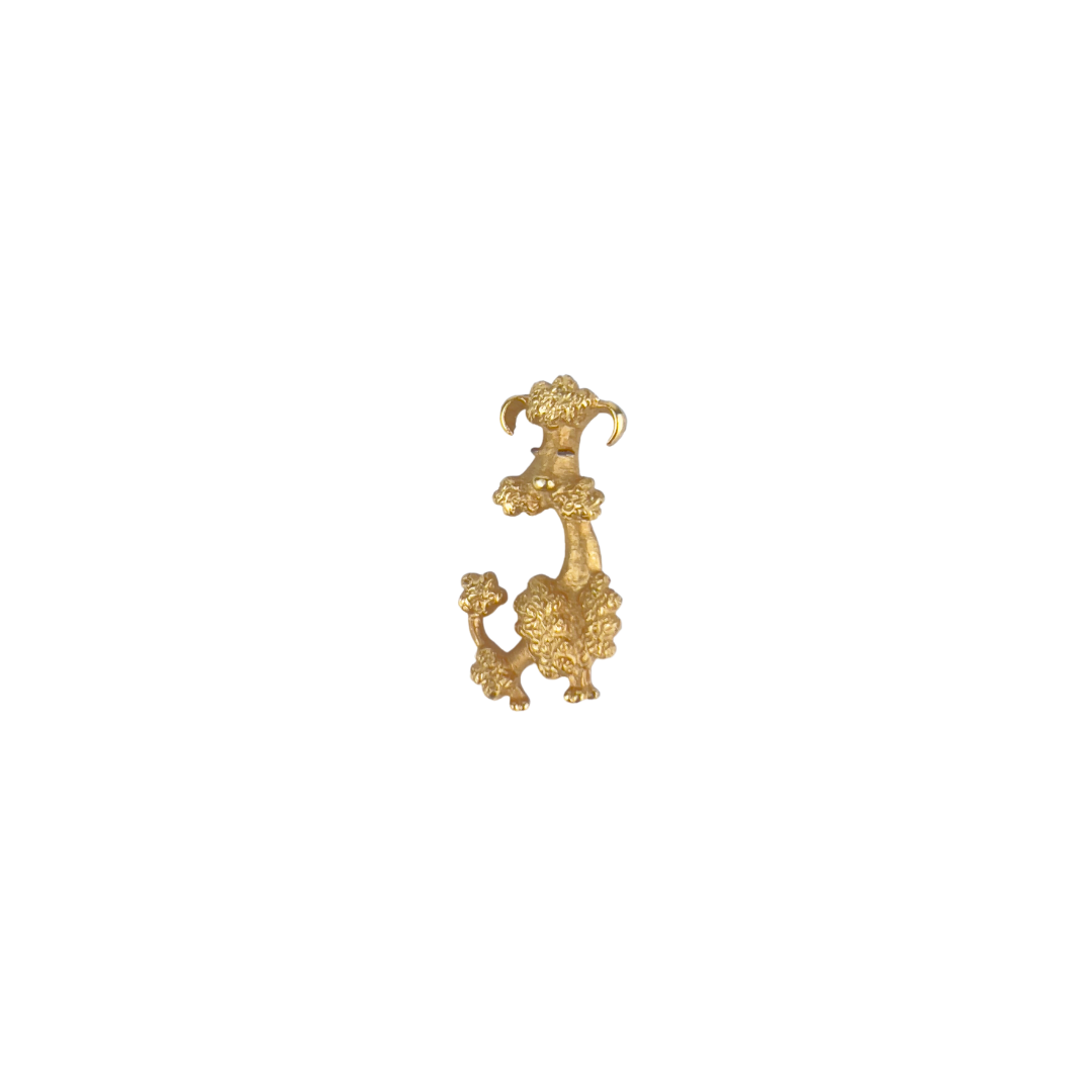 Vintage Gold Poodle Brooch