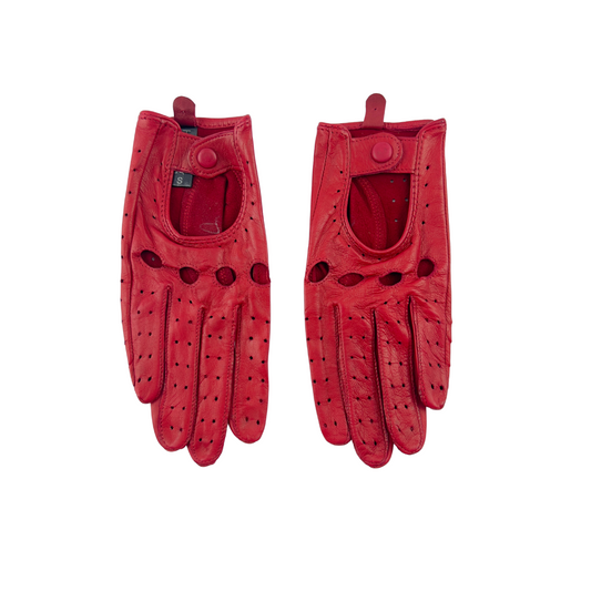 Red Leather Driving Glove