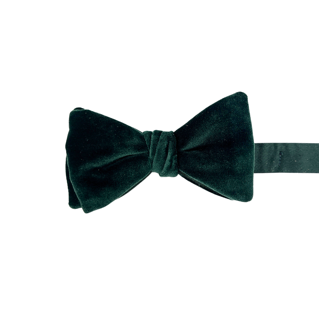 Le 31 Forest Green Velvet Bow Tie